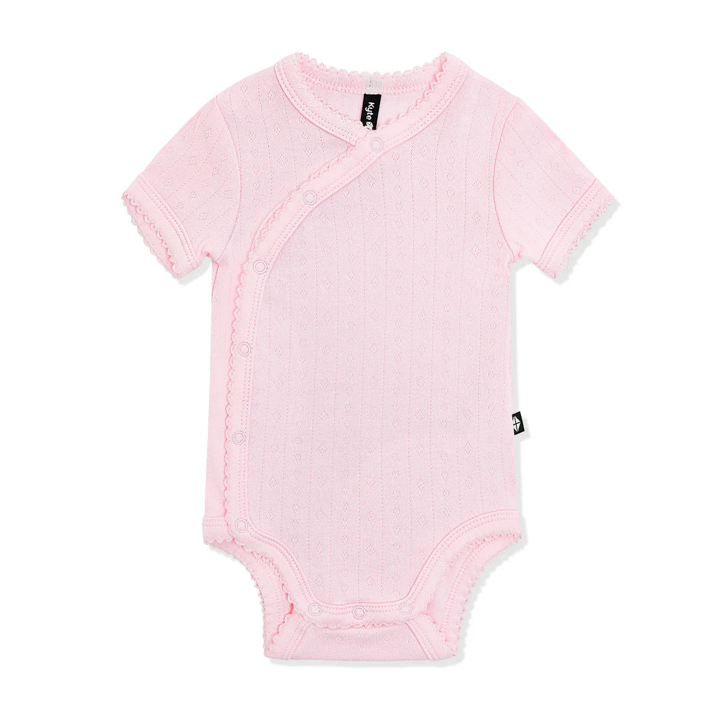 Pointelle Kimono Bodysuit in Sakura