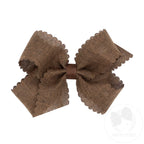 Medium Scalloped Edge Linen Bow