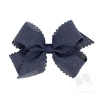 Medium Scalloped Edge Linen Bow