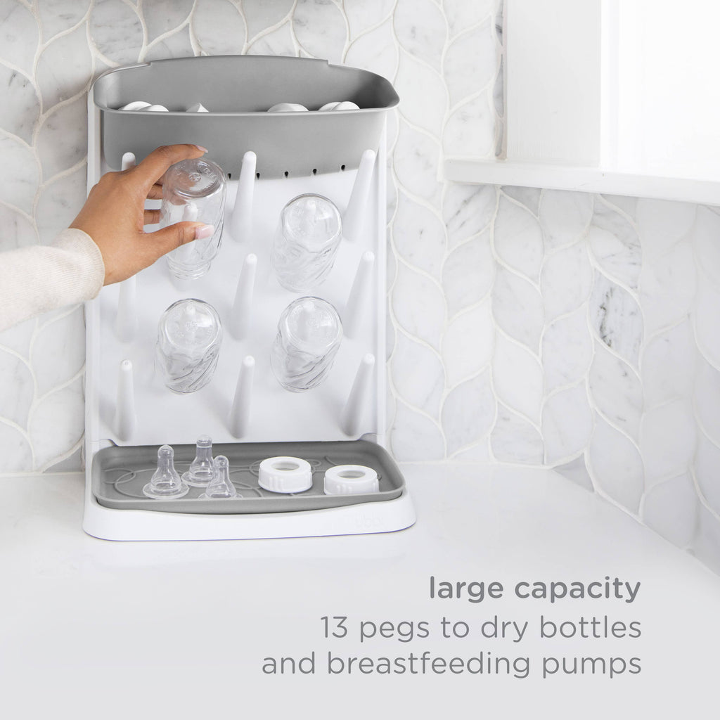 Gray Vertical Bottle Drying Rack