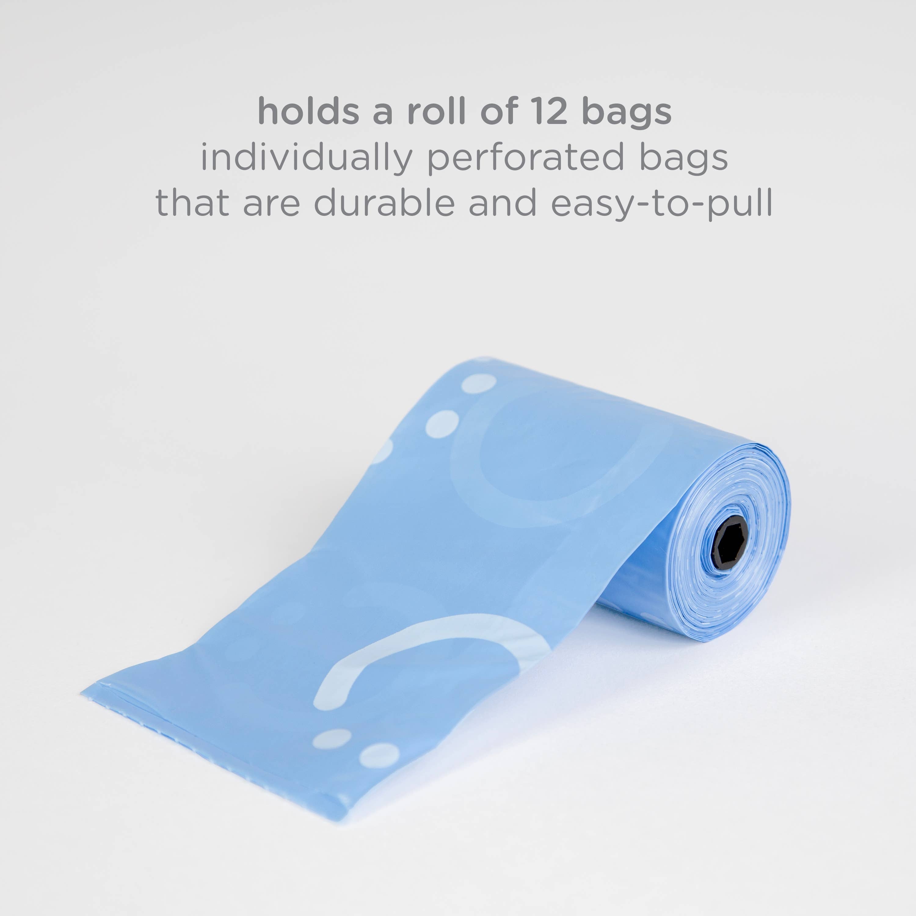 White Retractable On-the-Go Bag Dispenser