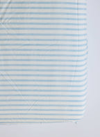 Blue & White Striped Crib Sheet