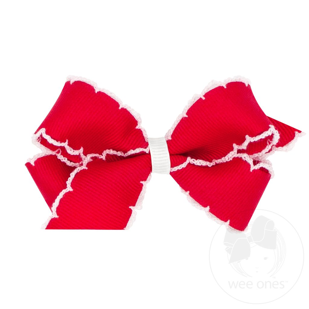 Mini Moonstitch Grosgrain Hair Bow