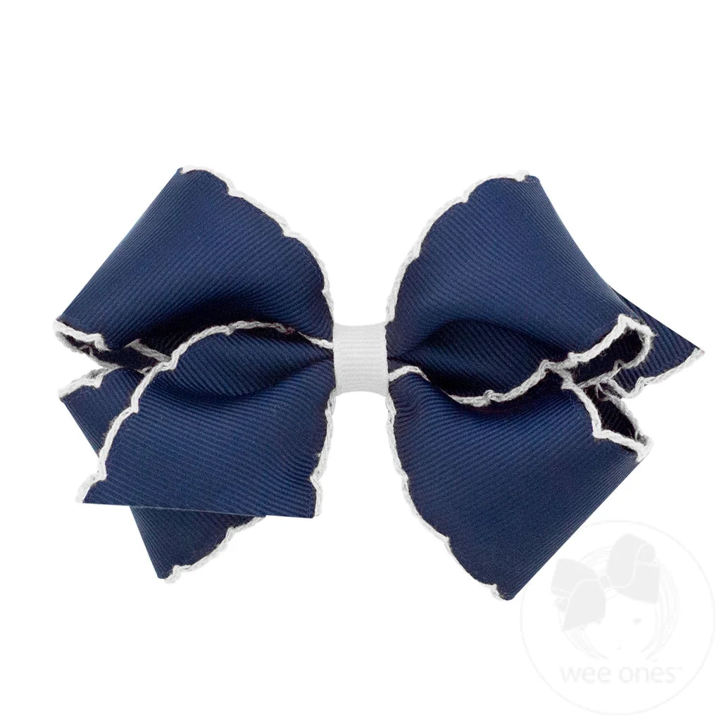 Medium Moonstitch Grosgrain Hair Bow