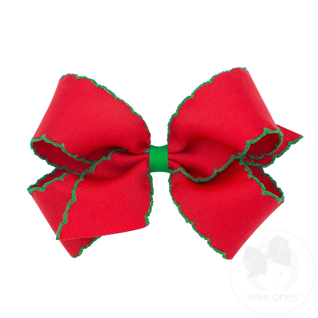 Mini Moonstitch Grosgrain Hair Bow
