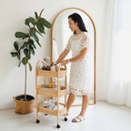 Handcrafted - Con Craft Trolley - Rattan Wicker