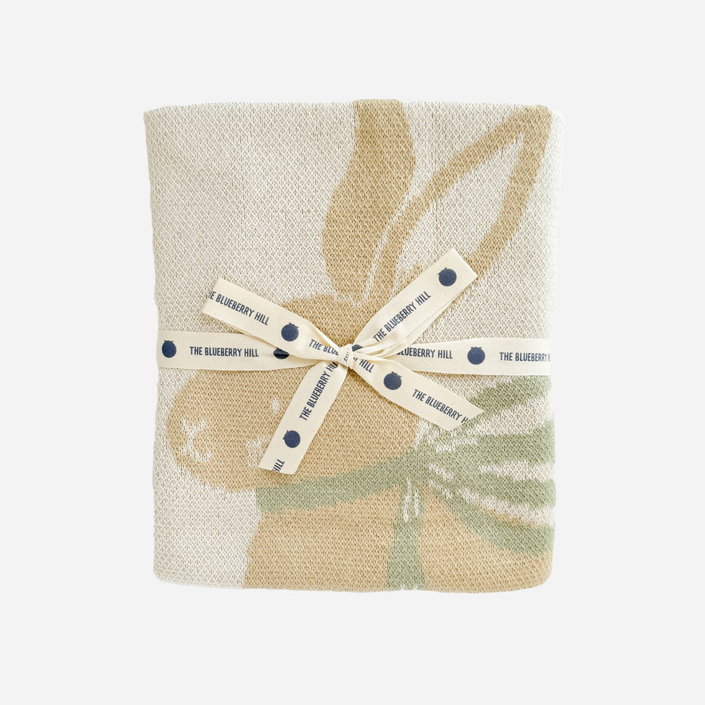 Blanket Pastel Bunny Cotton Baby Decor Gift Spring