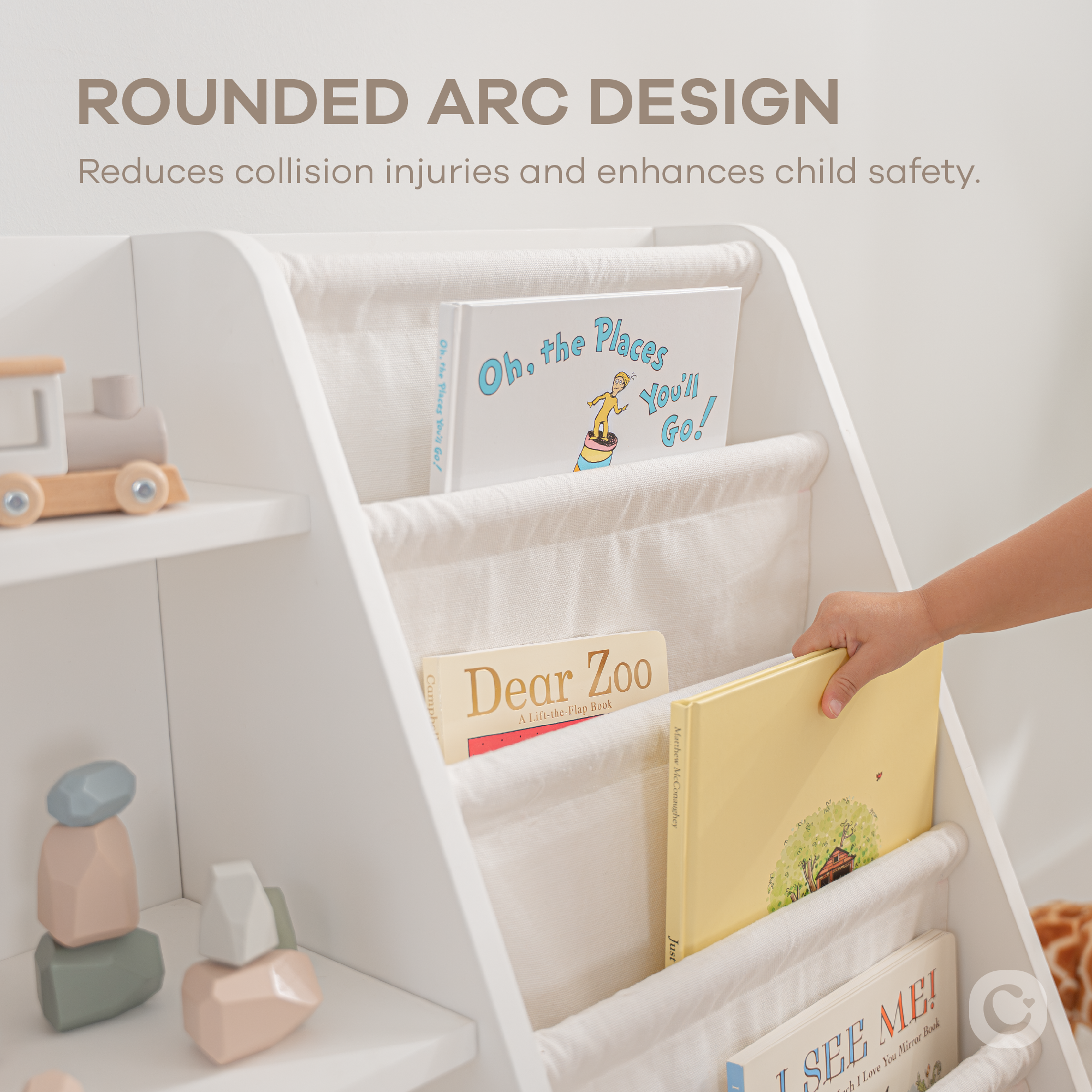 Kids Montessori Book Shelf, Shelves for Toys by Comfy Cubs