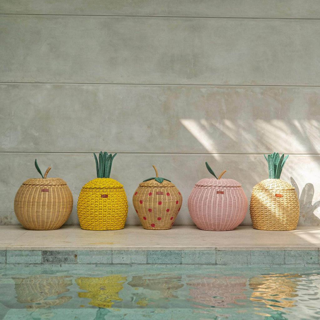 Handcrafted - Apple Basket (Natural) Medium - Rattan Wicker