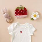 Teether Flower White Cotton Crochet Rattle Baby Toy Summer