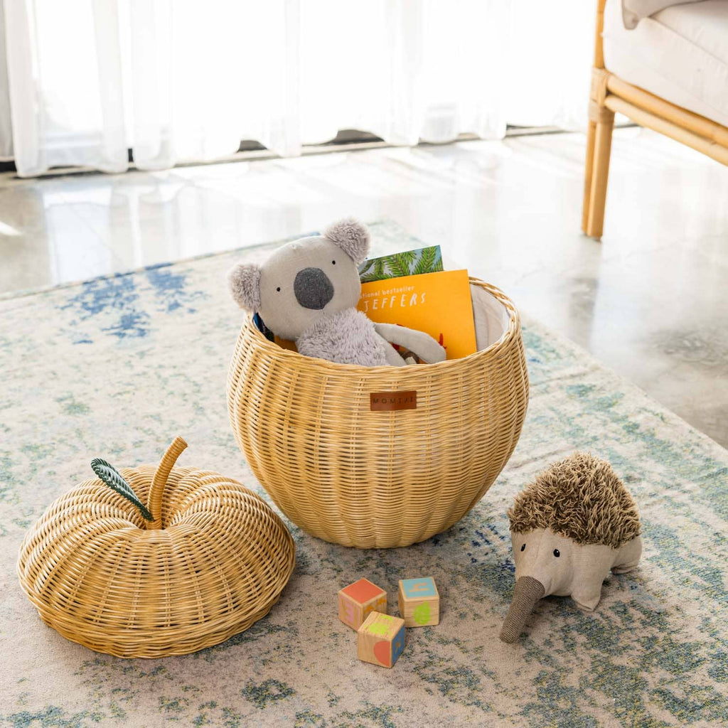 Handcrafted - Apple Basket (Natural) Medium - Rattan Wicker