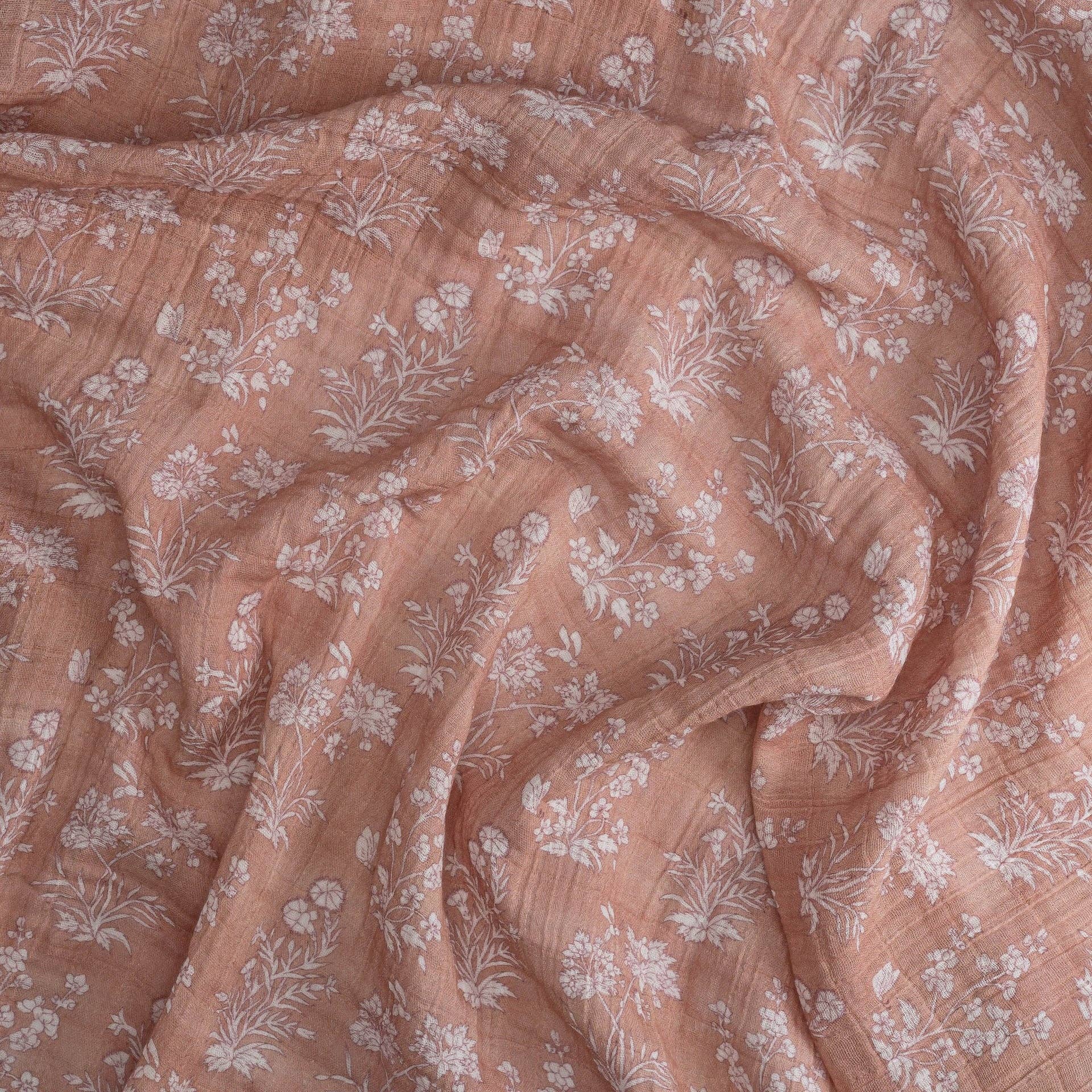 Violet Floral 100% Cotton Muslin Swaddle Blankets (Set of 3)