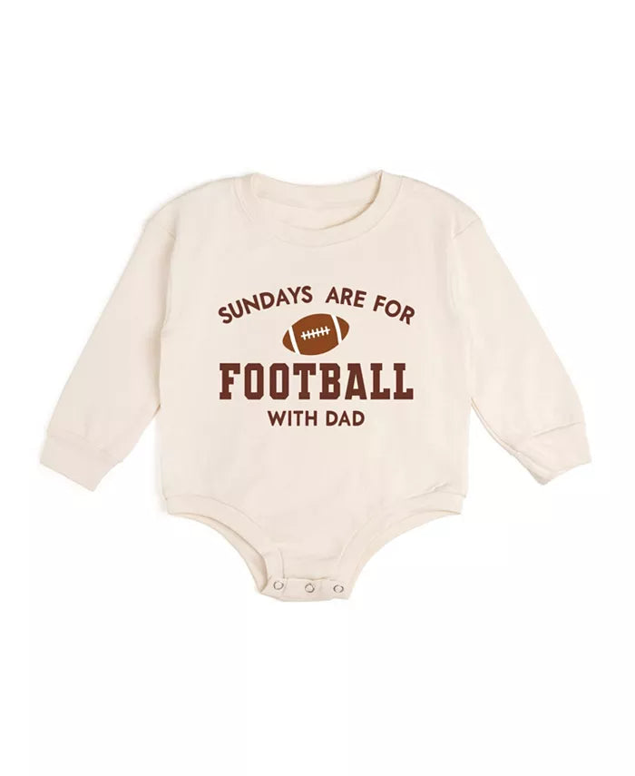 Sundays are for football long sleeve romper