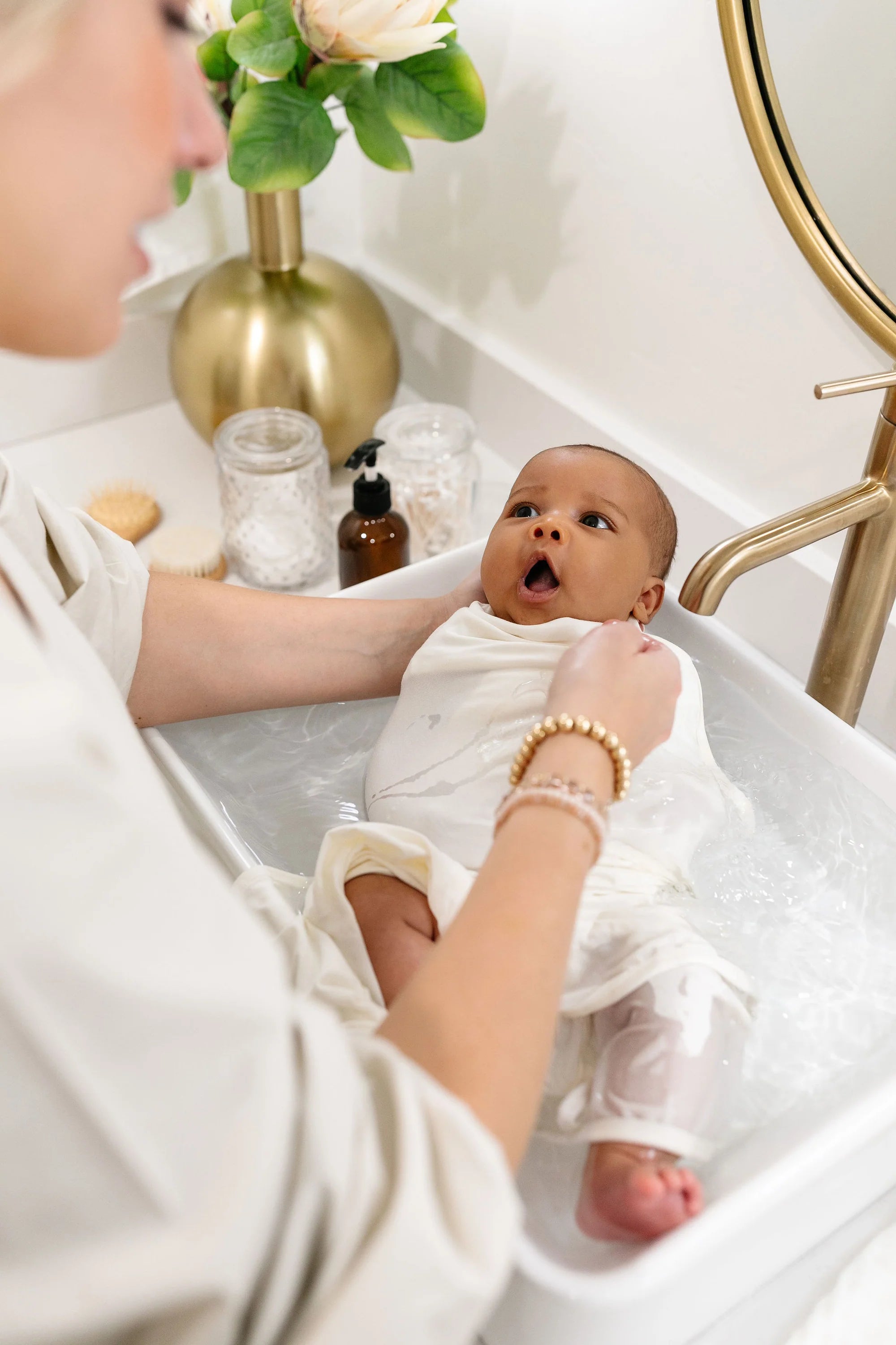 Bath Swaddle Blanket- Finley