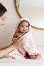 Infant Hooded Towel- Blush