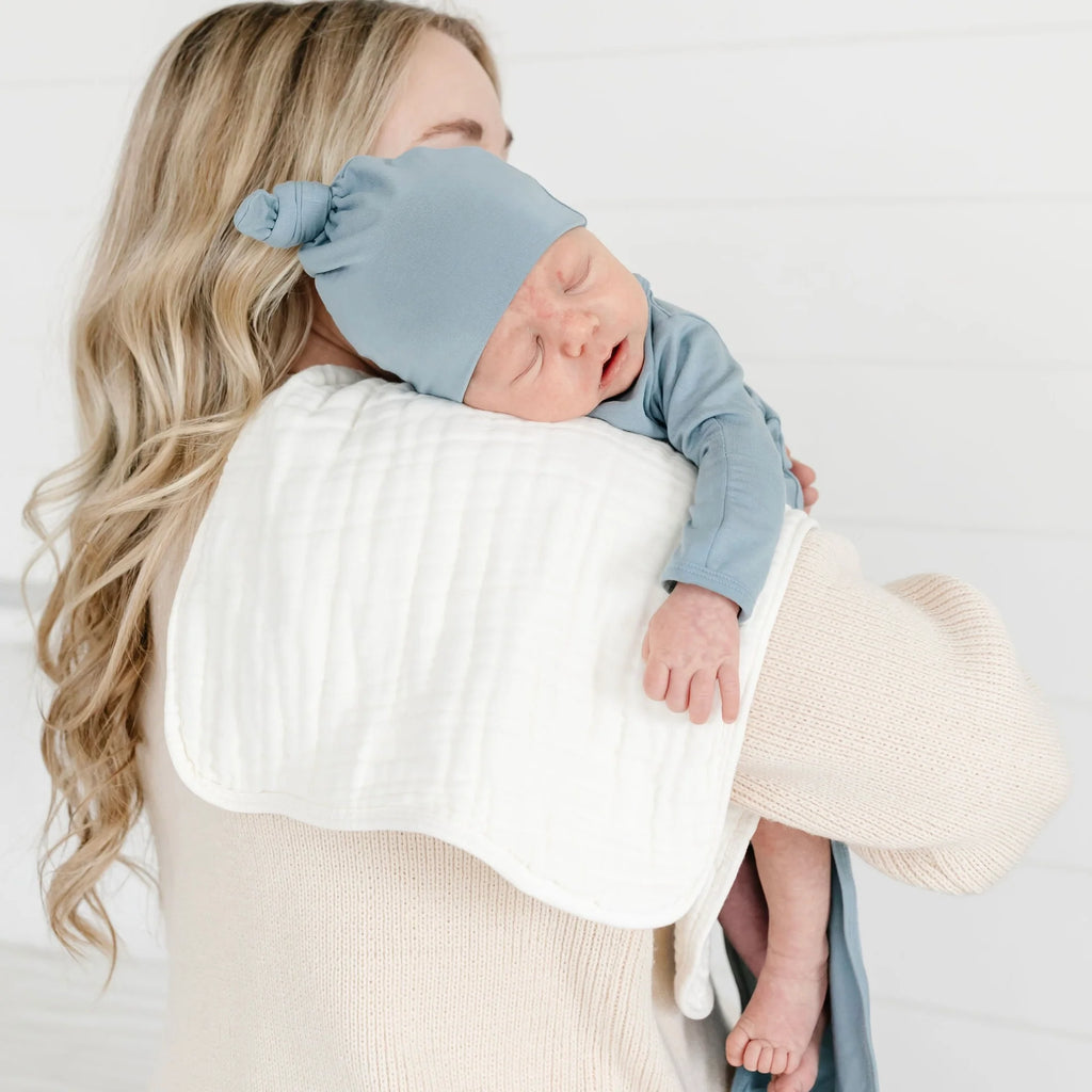 Cloud Muslin Burp Cloth 2 Pack- White