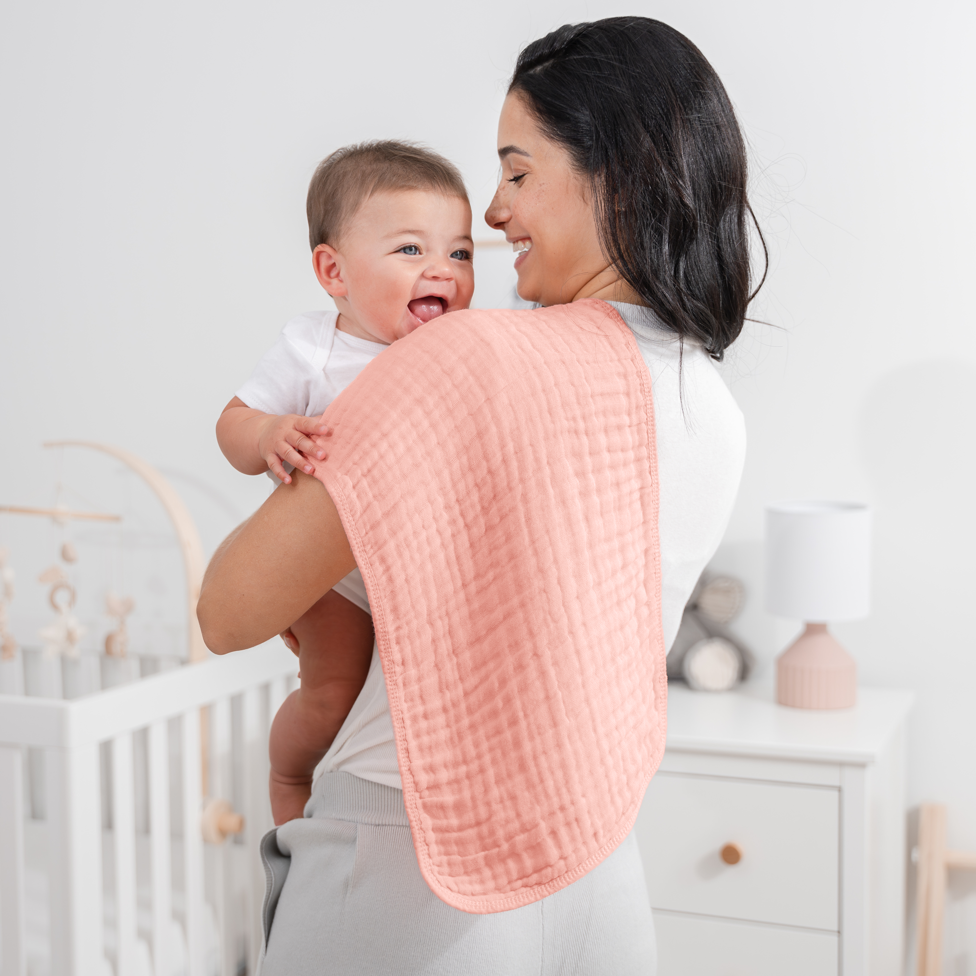 Baby Burp Cloths - 100% Muslin Cotton by Comfy Cubs