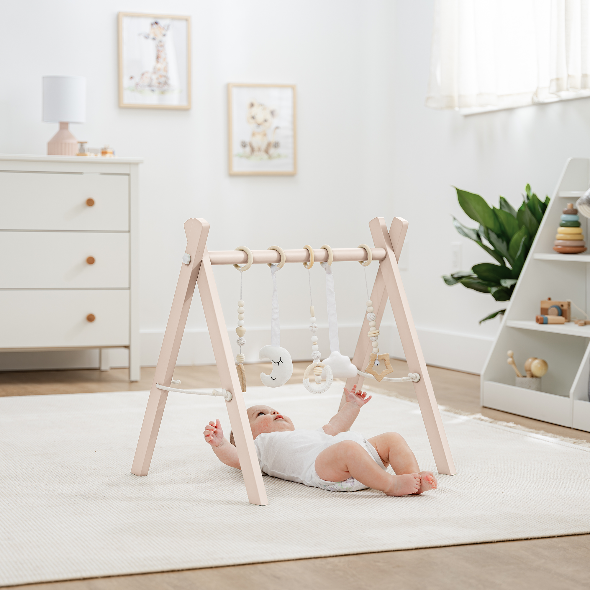 Wooden Baby Play Gym, Baby Activity Gym by Comfy Cubs