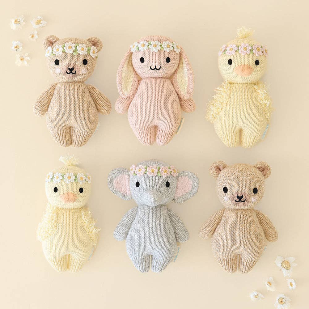 Baby honey bear (ivory floral)