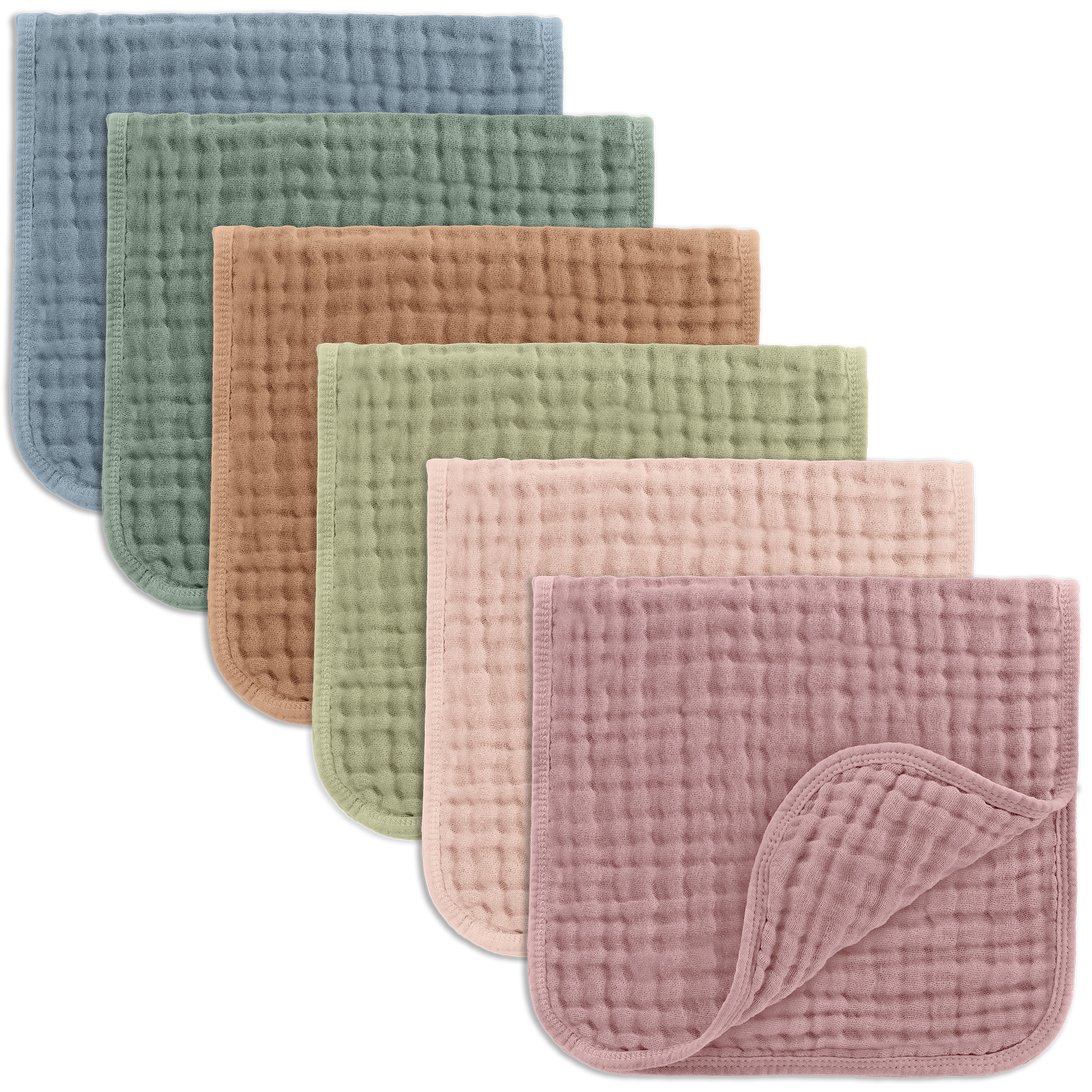 Baby Burp Cloths - 100% Muslin Cotton by Comfy Cubs