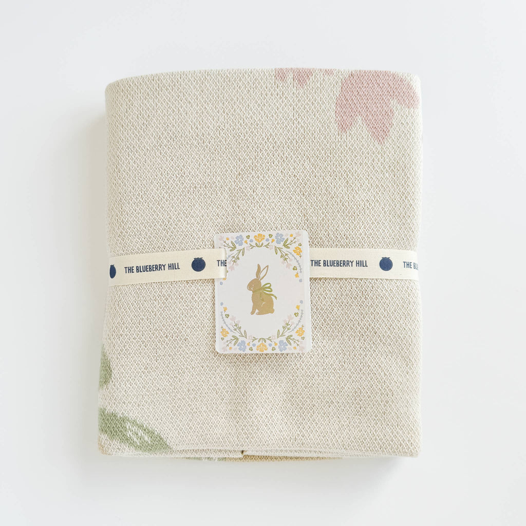 Blanket Pastel Bunny Cotton Baby Decor Gift Spring