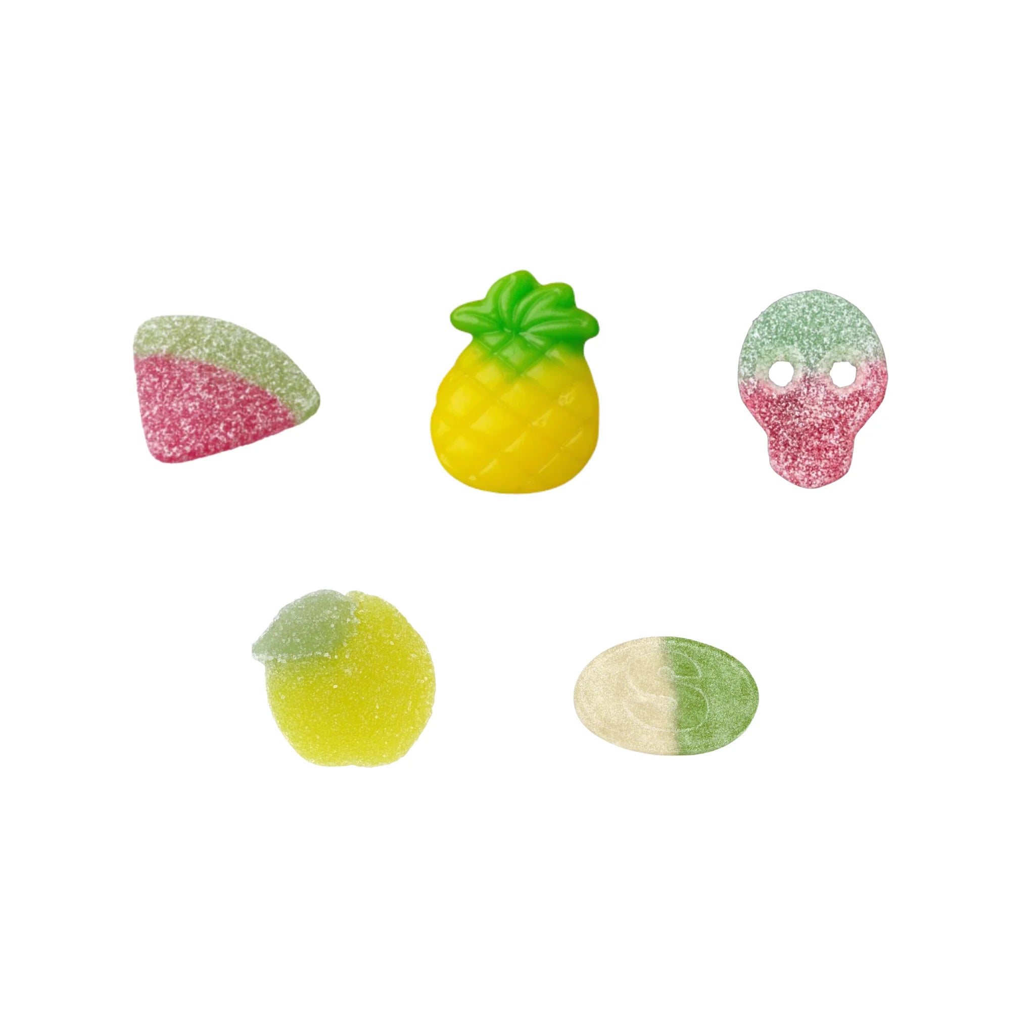 Swedish Candy Mix 6oz - Pineapple, Sour Apple, Watermelon