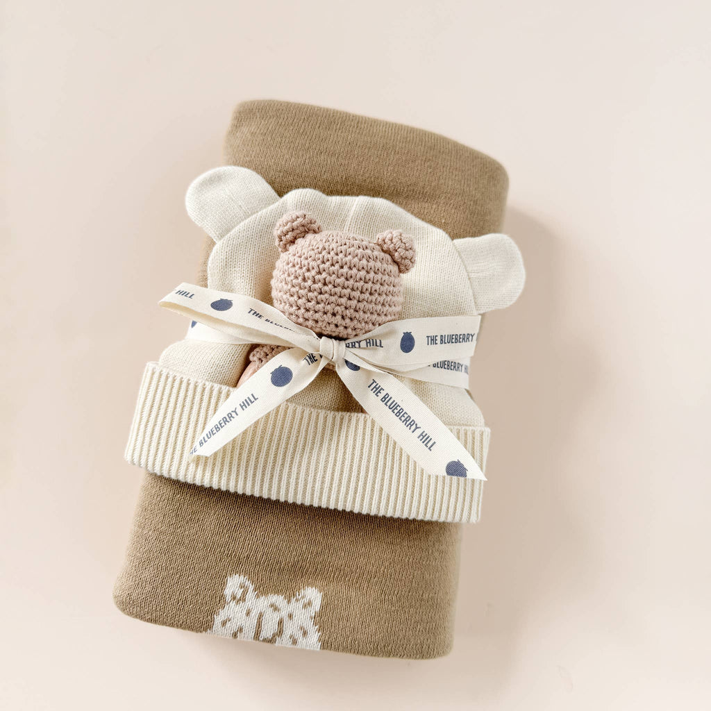 Teether Bear Brown Baby Newborn Toy Rattle