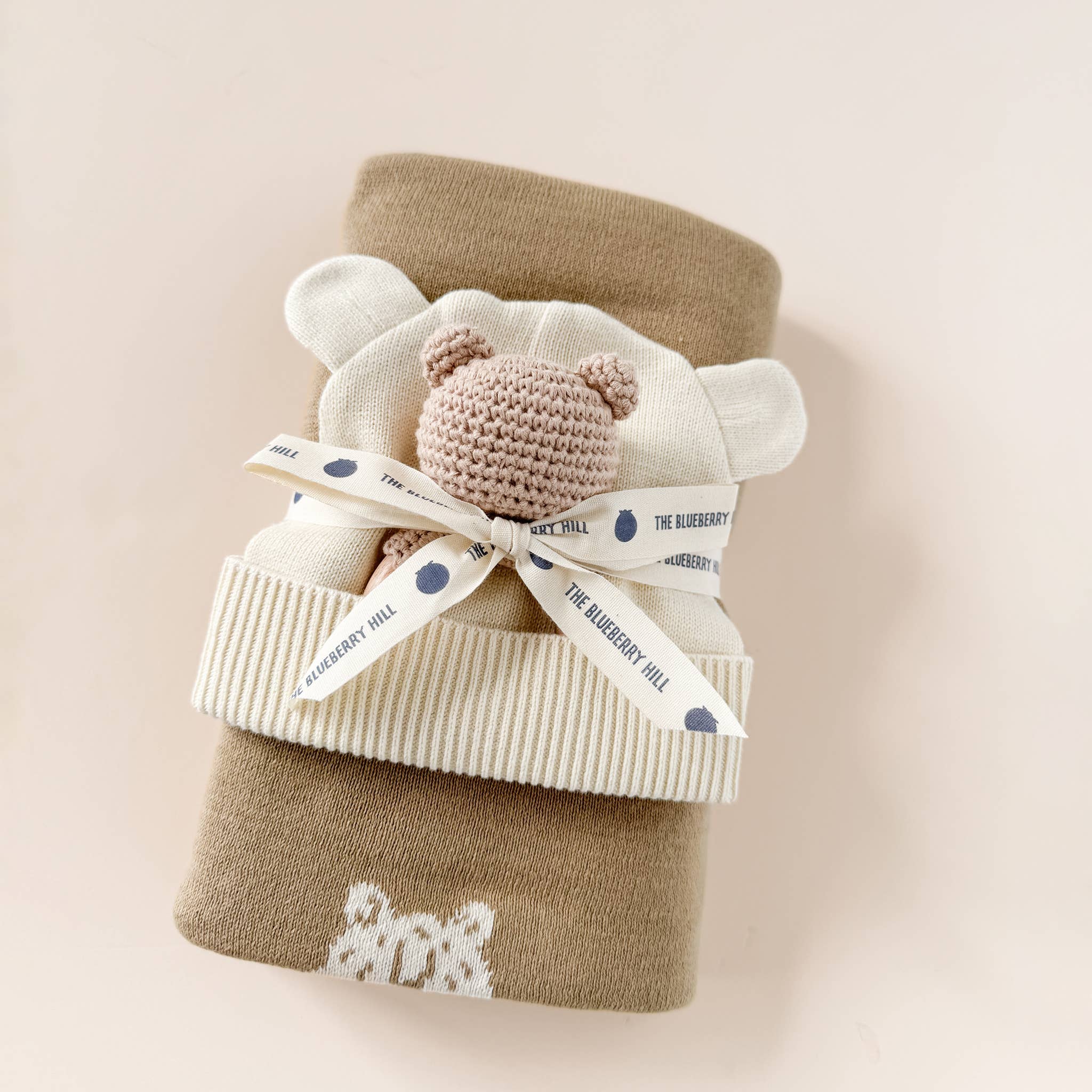 Teether Bear Brown Baby Newborn Toy Rattle