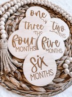 Wooden Monthly Milestone Disc Set