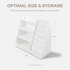 Kids Montessori Book Shelf, Shelves for Toys by Comfy Cubs