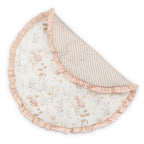 Violet Floral Ruffle Quilted Baby Play Mat