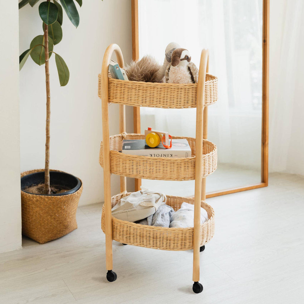 Handcrafted - Con Craft Trolley - Rattan Wicker