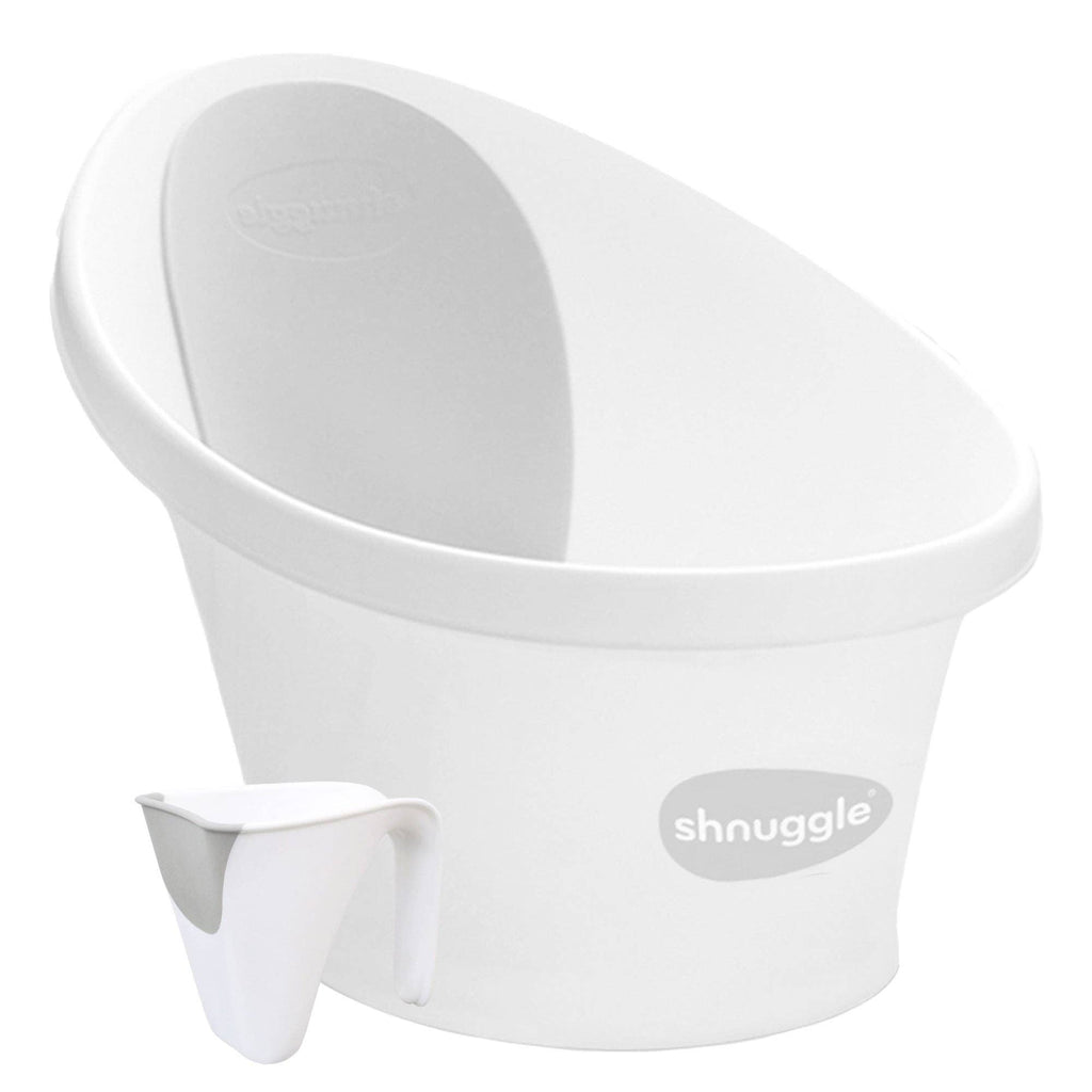 Newborn Bath Essentials Bundle | Baby Bath with Support Bump, Soft Backrest & Rinse Jug | Safe & Stylish Bathtime Set