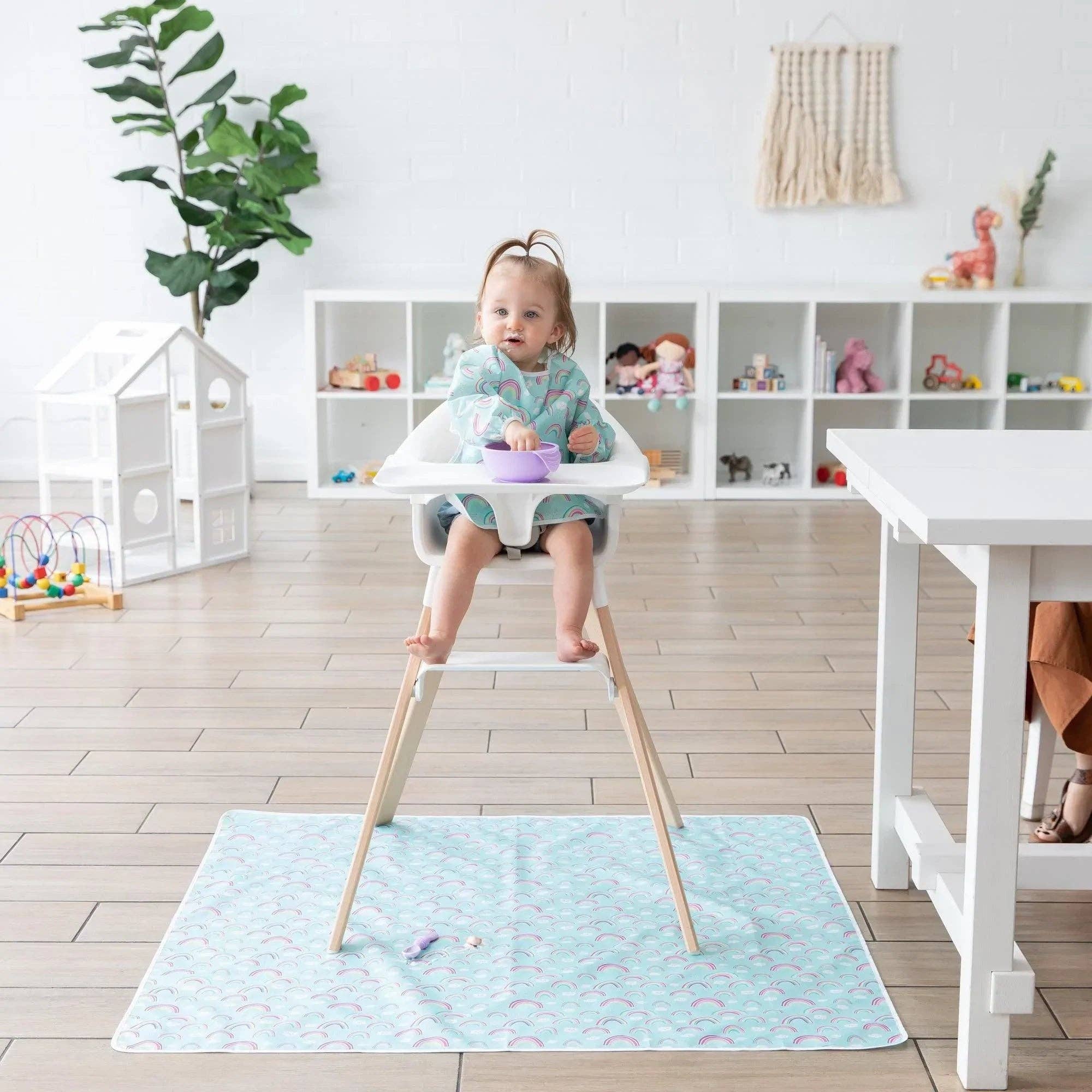 Sleeved Bib: Rainbows