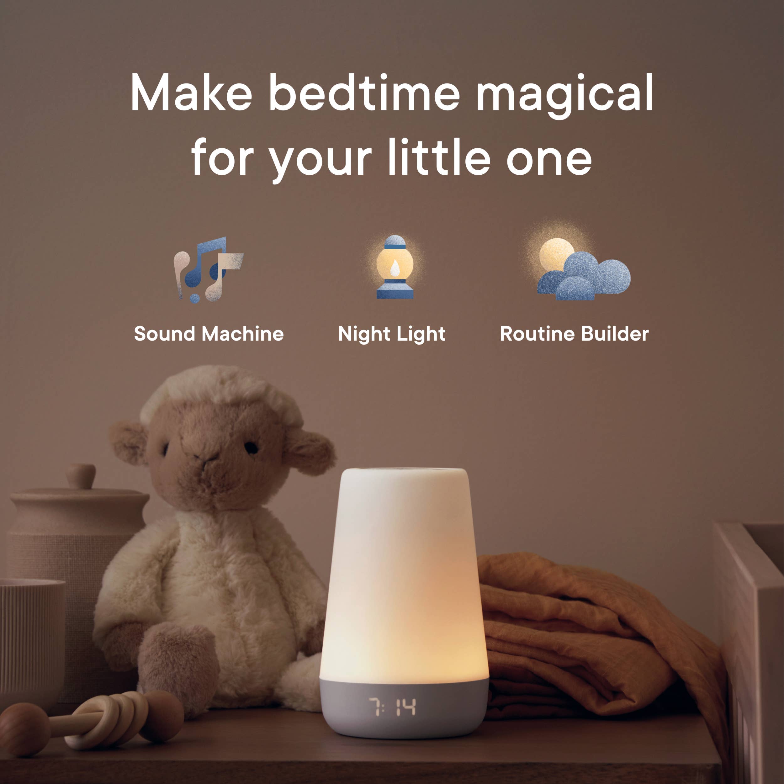 Hatch Rest 2nd Gen Sound Machine, Night Light, Time-to-Rise