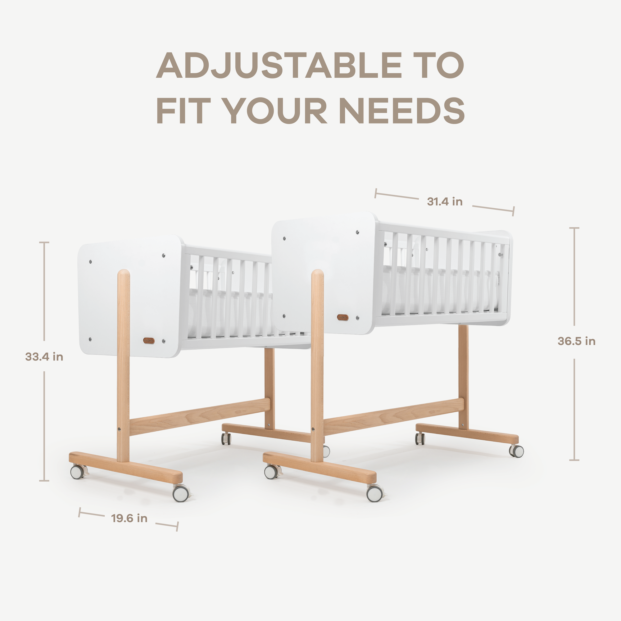 Wooden Bedside Bassinet Sleeper for Babies by Comfy Cubs