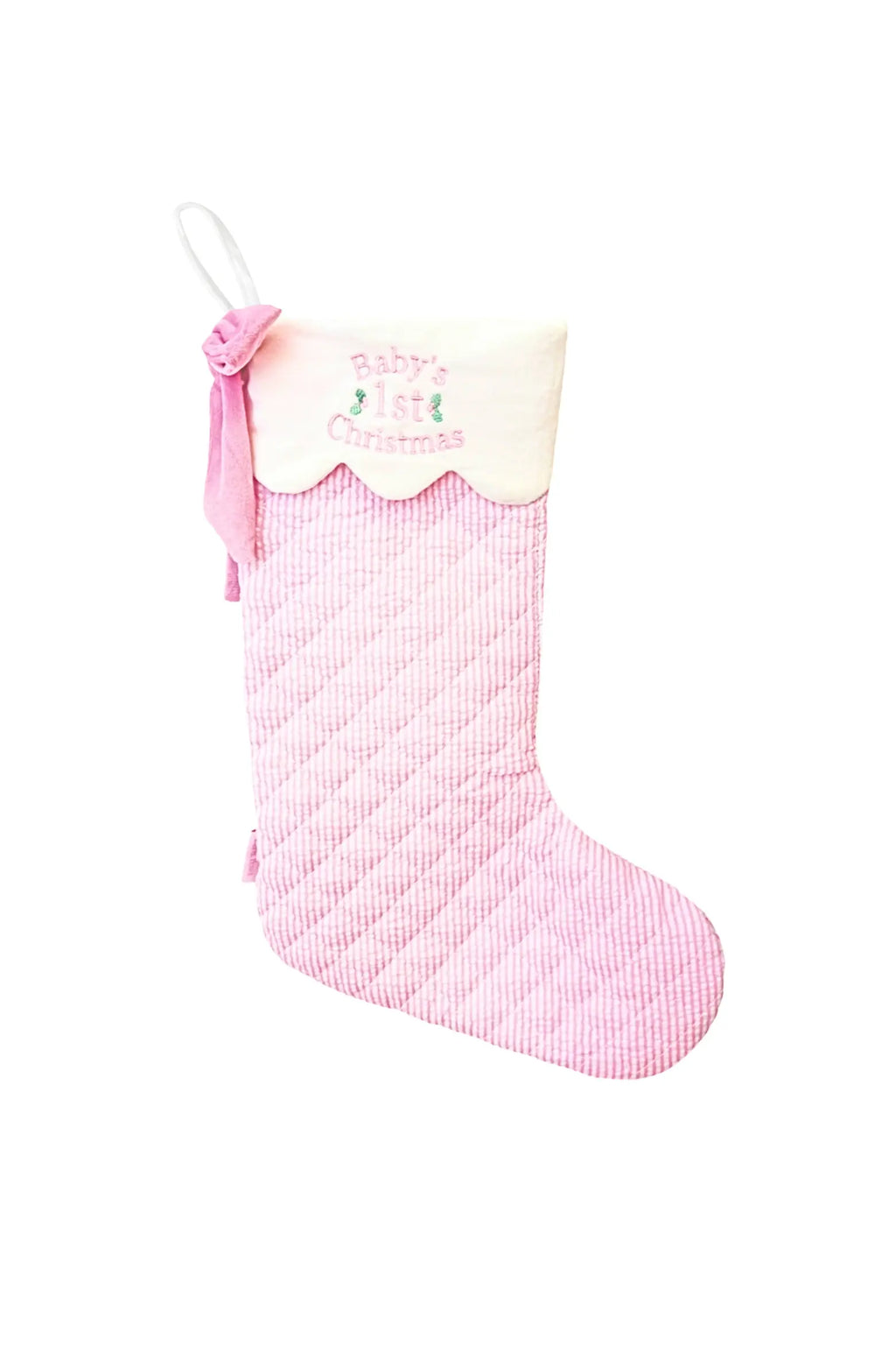 "Baby's First Christmas" Stocking- Pink