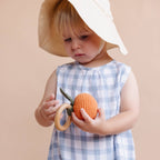 Teether Orange Cotton Rattle Fruit Baby Clementine Pumpkin
