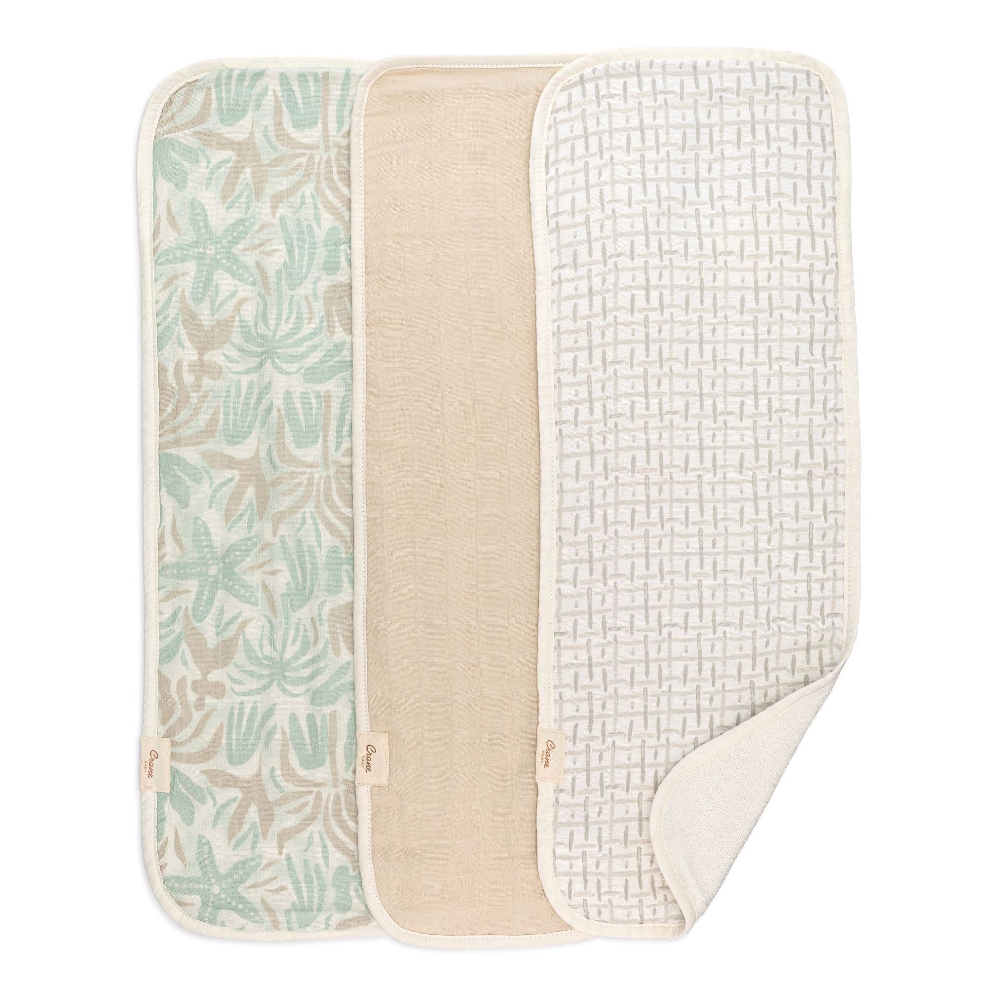 Cove 3-pc. Baby Burp Cloth Set (Beach Life)