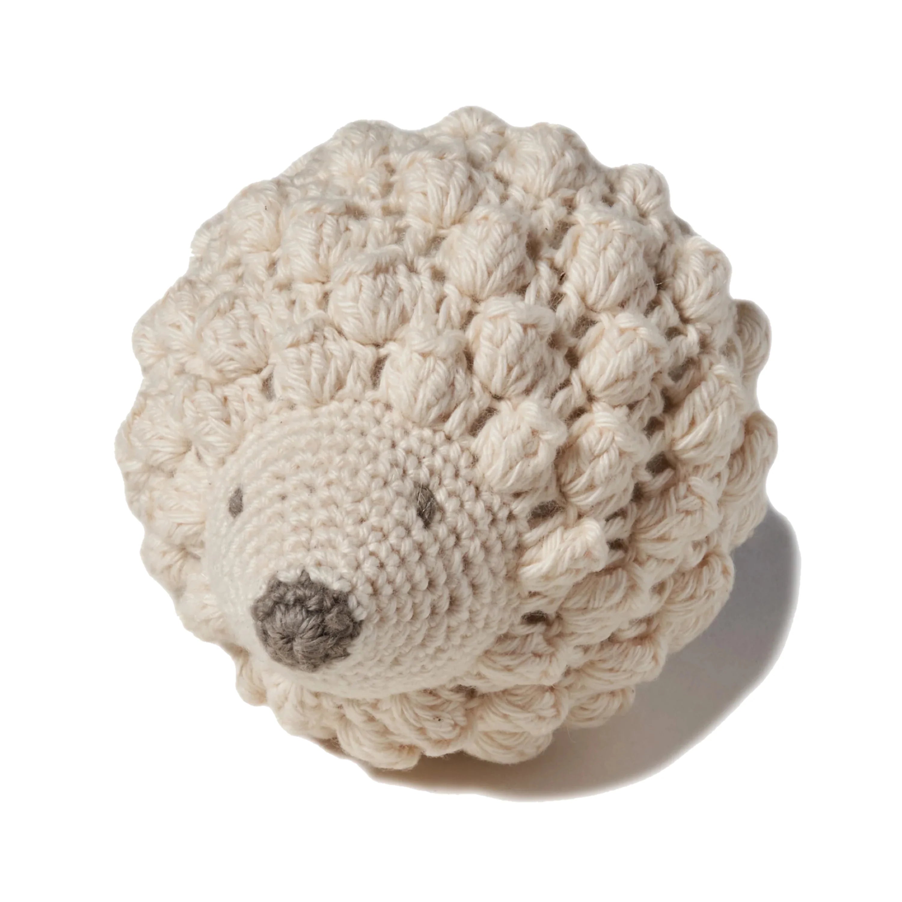 Hedgehog Rattle- Ecru