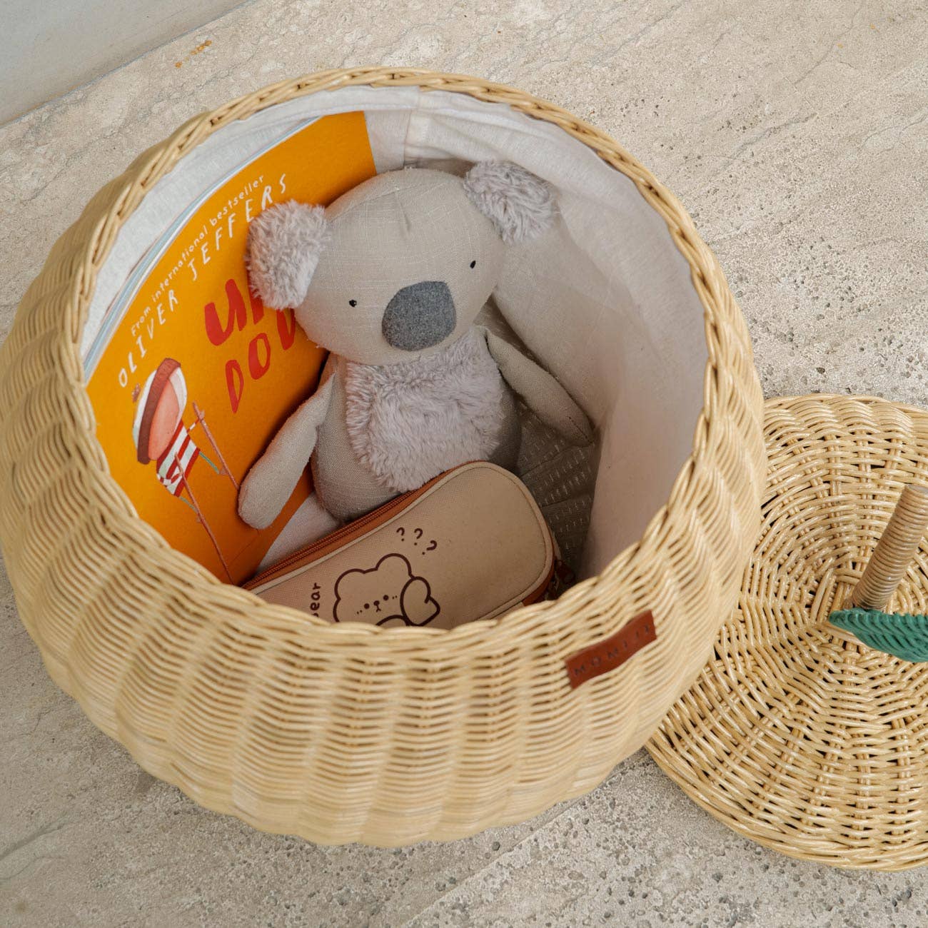 Handcrafted - Apple Basket (Natural) Medium - Rattan Wicker