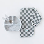 Silicone Grip Dish: Marble