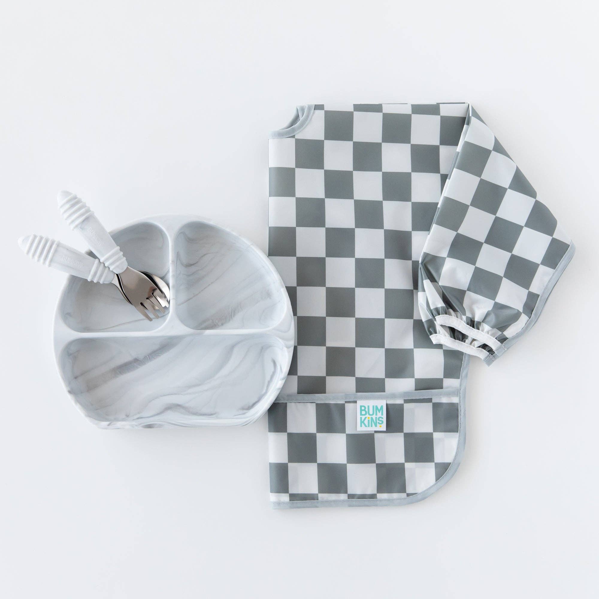 Silicone Grip Dish: Marble