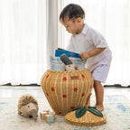 Handcrafted - Strawberry Storage Basket - Rattan Wicker