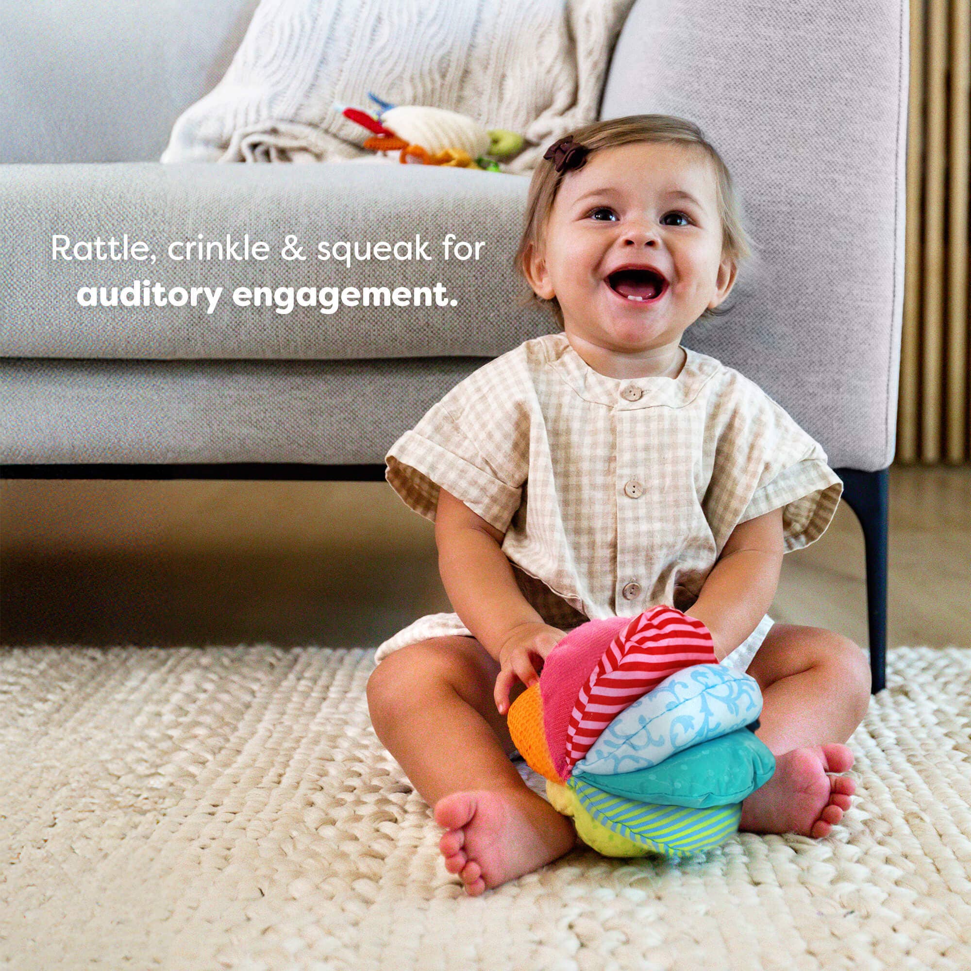 Rainbow Fabric Baby Ball