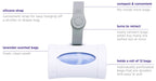 White Retractable On-the-Go Bag Dispenser