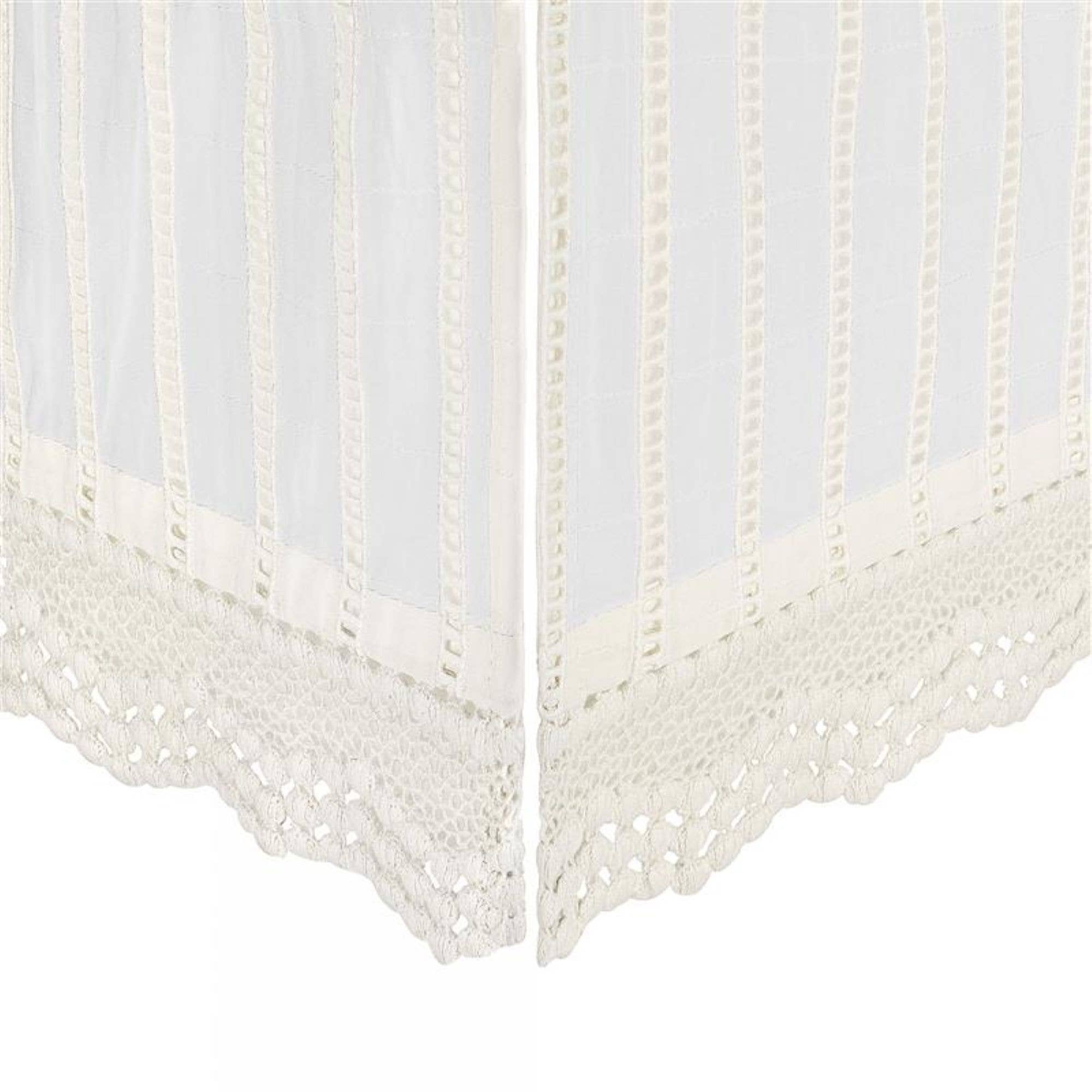 Off-White Lace Scallop Crib Skirt