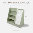 Kids Montessori Book Shelf, Shelves for Toys by Comfy Cubs