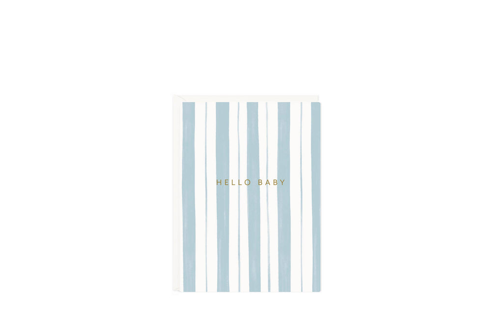 Baby Stripes Blue Mini Card