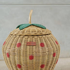 Handcrafted - Strawberry Storage Basket - Rattan Wicker